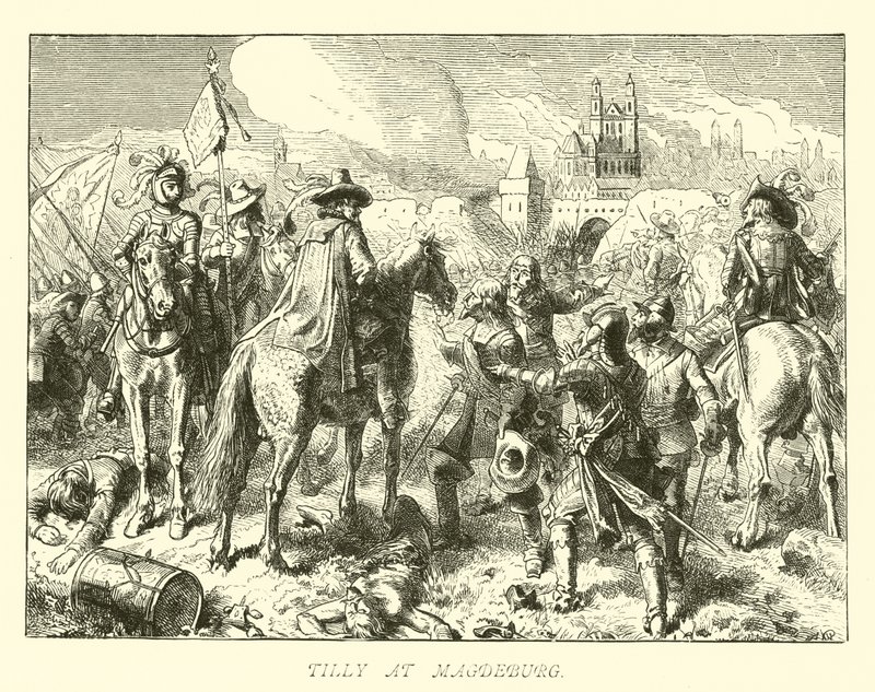 Tilly at Magdeburg by German School