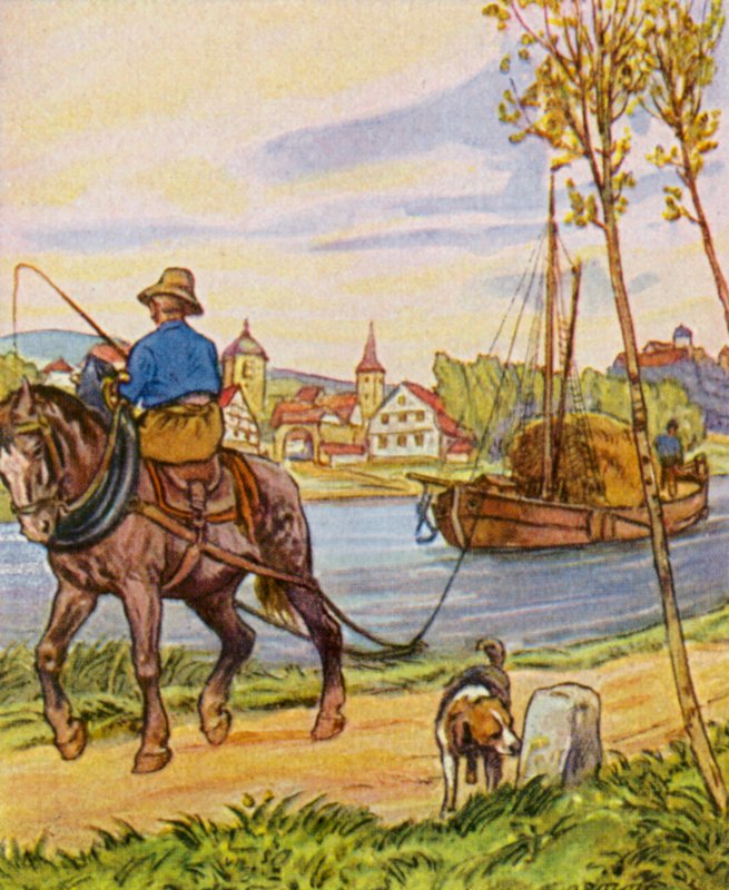 Towboat by German School