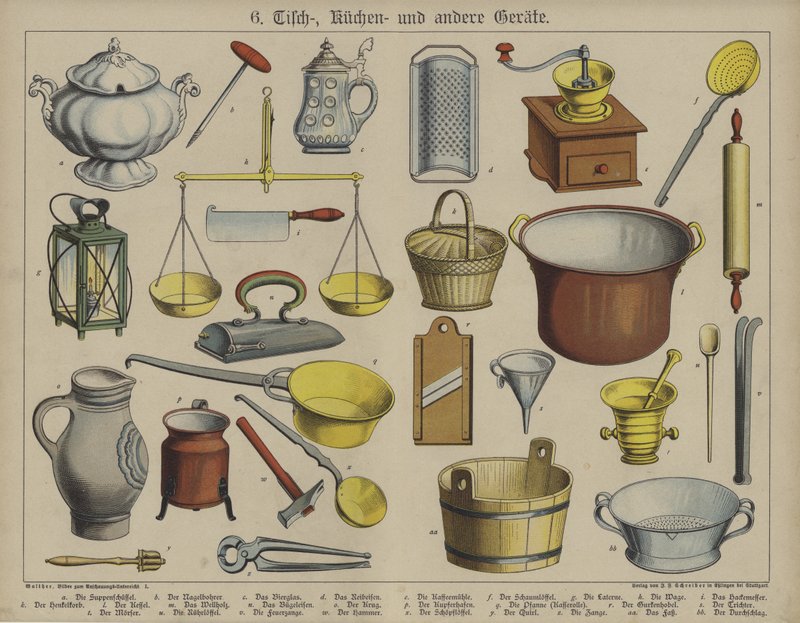 Utensils by German School