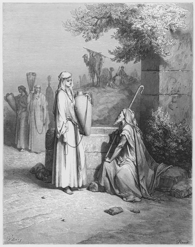 Eliezer and Rebekah by Gustave Dore