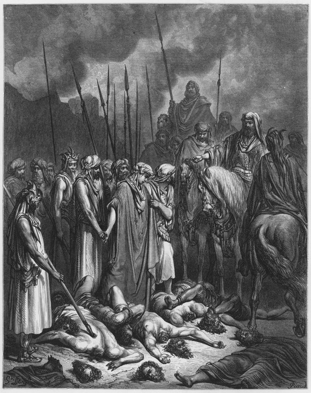 Joshua spares Rahab by Gustave Dore