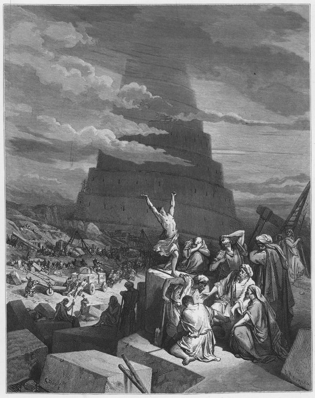 The confusion of tongues by Gustave Dore