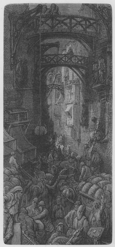 A Busy Street by Gustave after Dore