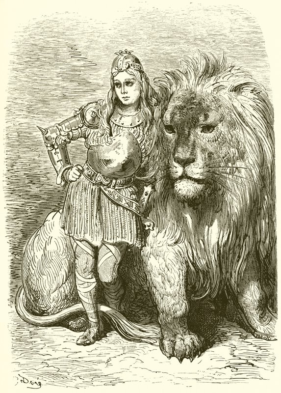 Mitaine and Oghris by Gustave Dore