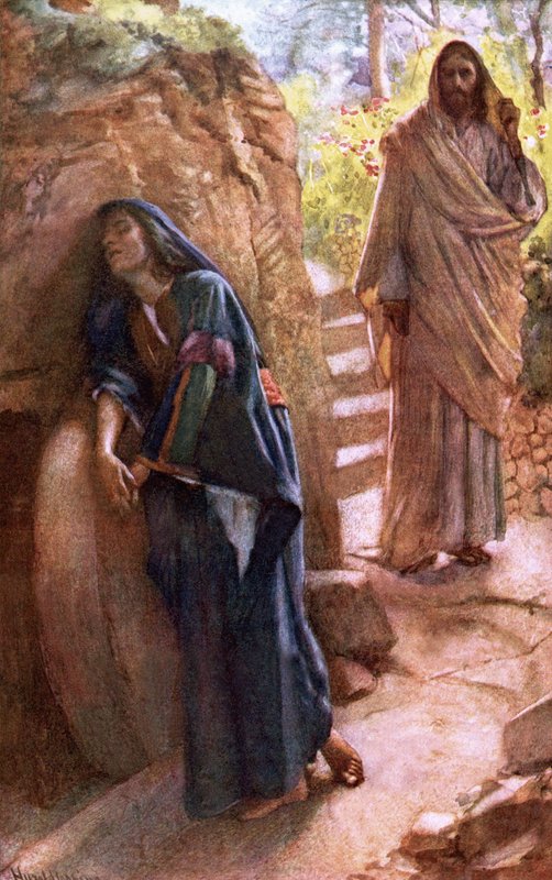 Mary Magdalene at the Sepulchre by Harold Copping