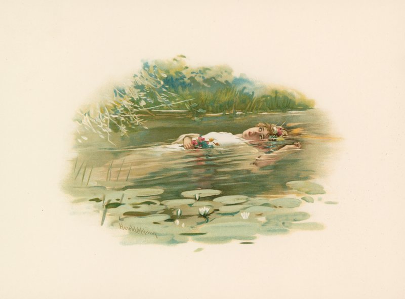 Ophelia, drowned by Harold Copping