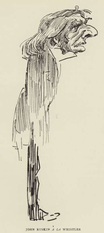 John Ruskin a la Whistler by Harry Furniss