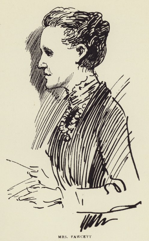 Mrs Fawcett by Harry Furniss