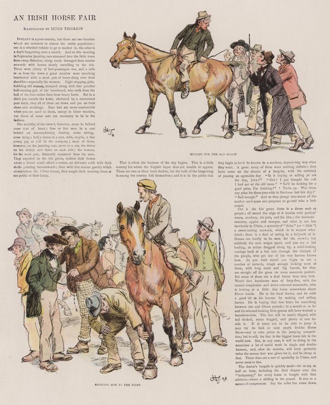 An Irish Horse Fair by Hugh Thomson