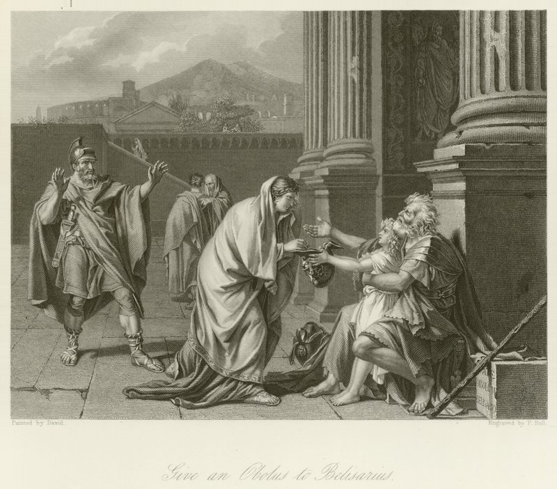 Belisarius Begging for Alms by Jacques Louis David
