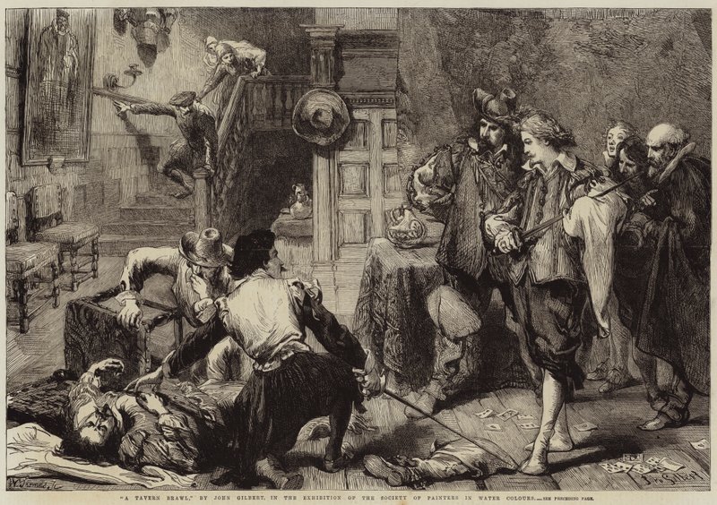 A Tavern Brawl by John Gilbert
