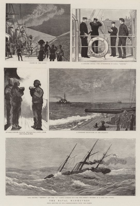 The Naval Manoeuvres by Joseph Nash