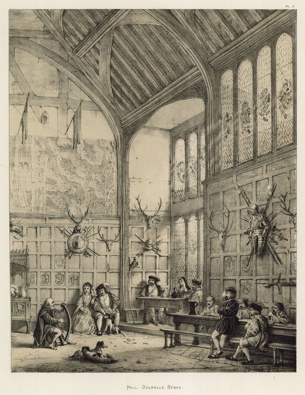 Hall, Ockwells, Berks by Joseph Nash