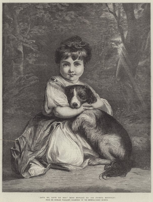 Love Me, Love My Dog, Miss Bowles by Joshua Reynolds