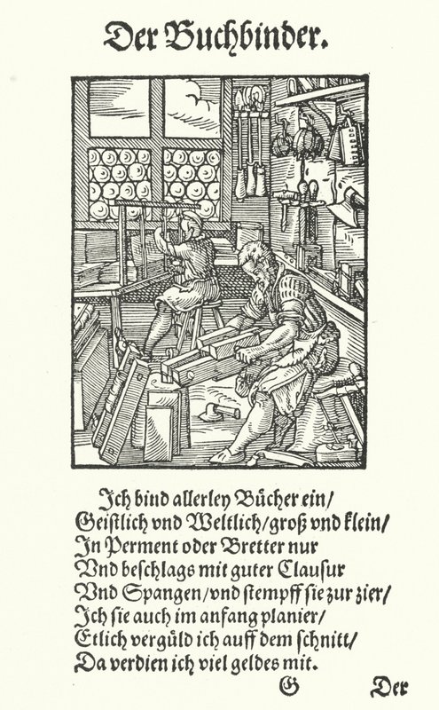 The Bookbinder by Jost (after) Amman