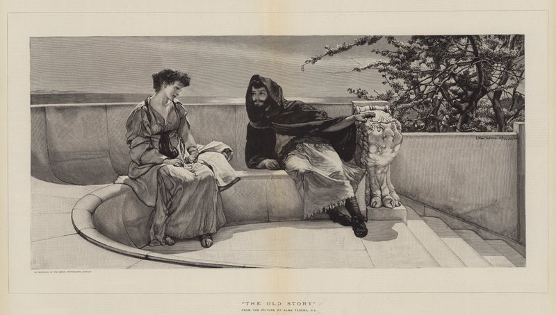 The Old Story by Lawrence Alma Tadema
