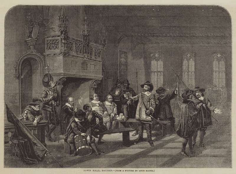 Town Hall, Bruges by Louis Haghe