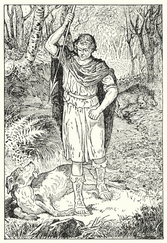 The Old Hound by Louis John Rhead