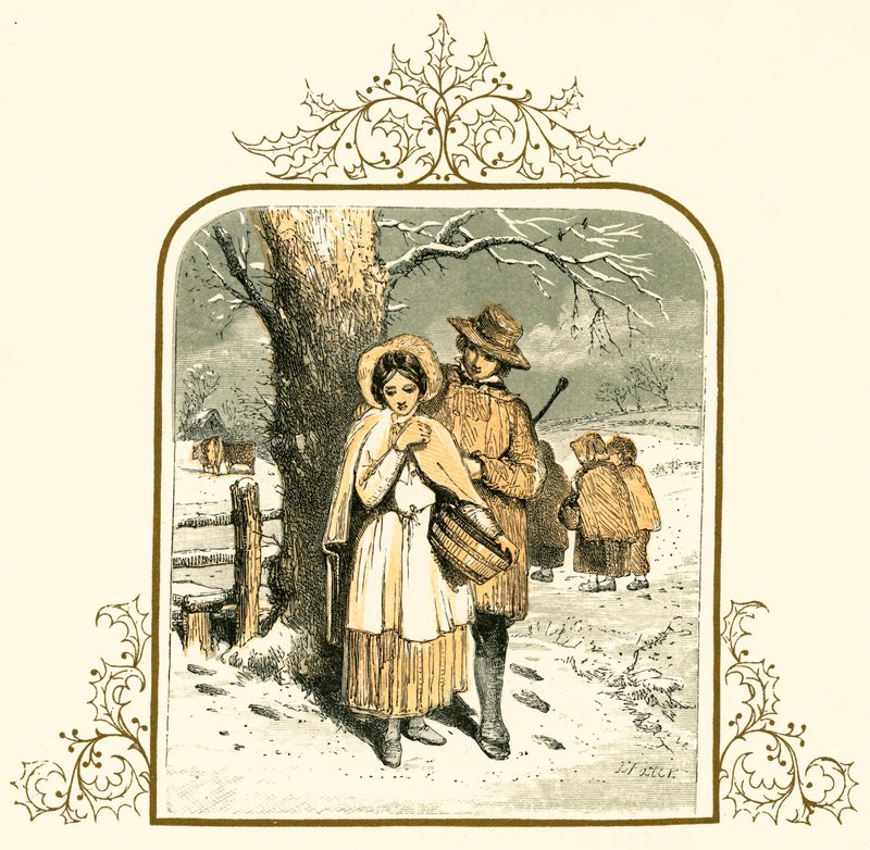 Love in the snow by Myles Birket Foster