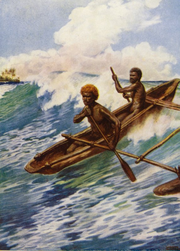 A "Dug-Out" with Outriggers by Norman Hardy