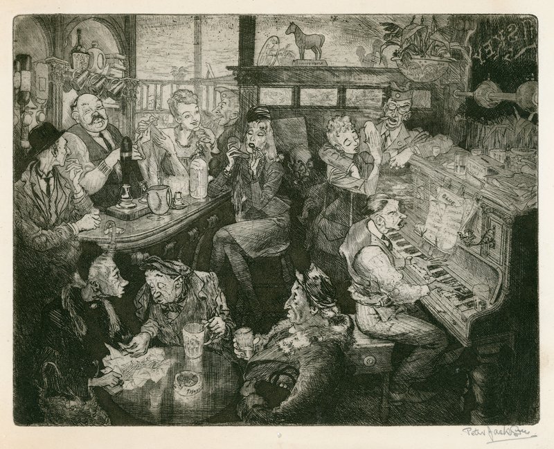 London WW2 pub scene by Peter Jackson