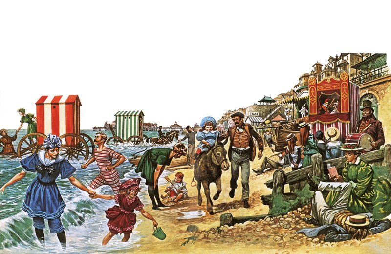 Victorian Beach Scene by Peter Jackson