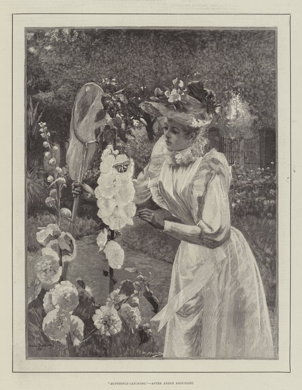 Butterfly-Catching by Pierre Andre Brouillet