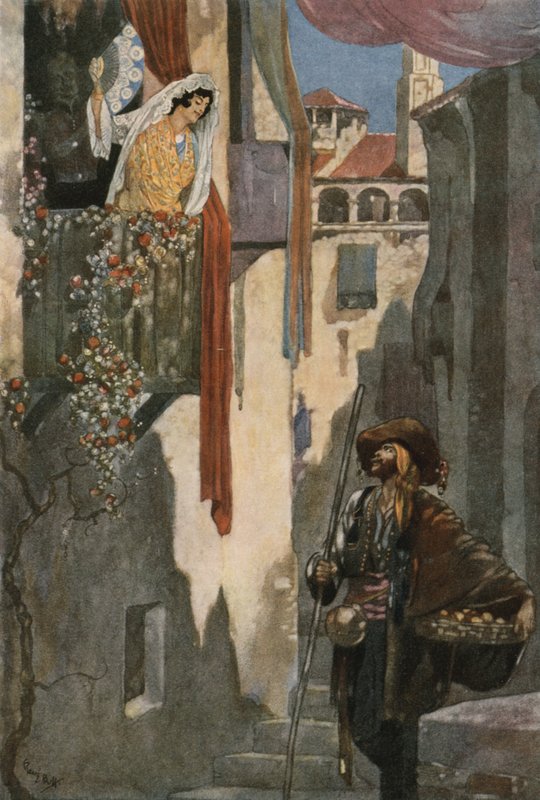 Orange Seller! by René Bull