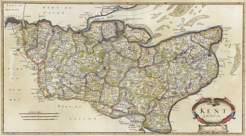 Map of Kent by Robert Morden