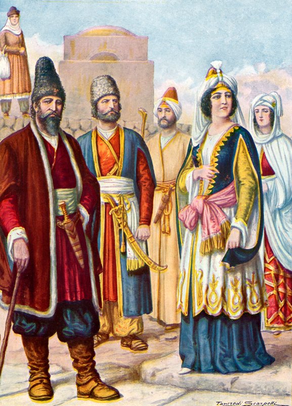 Persian costumes by Tancredi Scarpelli