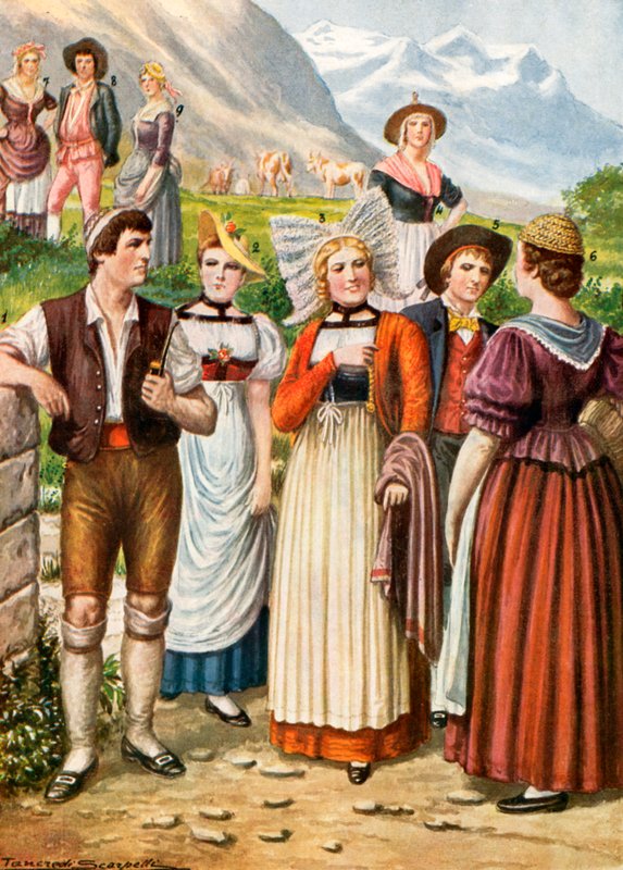 Swiss costumes by Tancredi Scarpelli