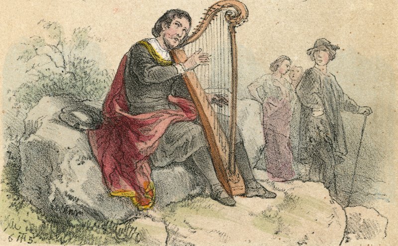 Ballad singer by Theodor Hosemann