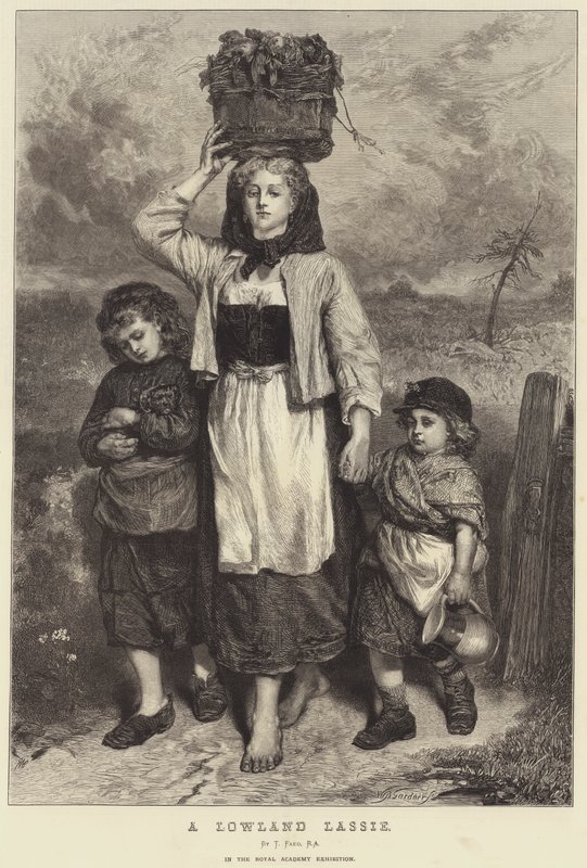 A Lowland Lassie by Thomas Faed