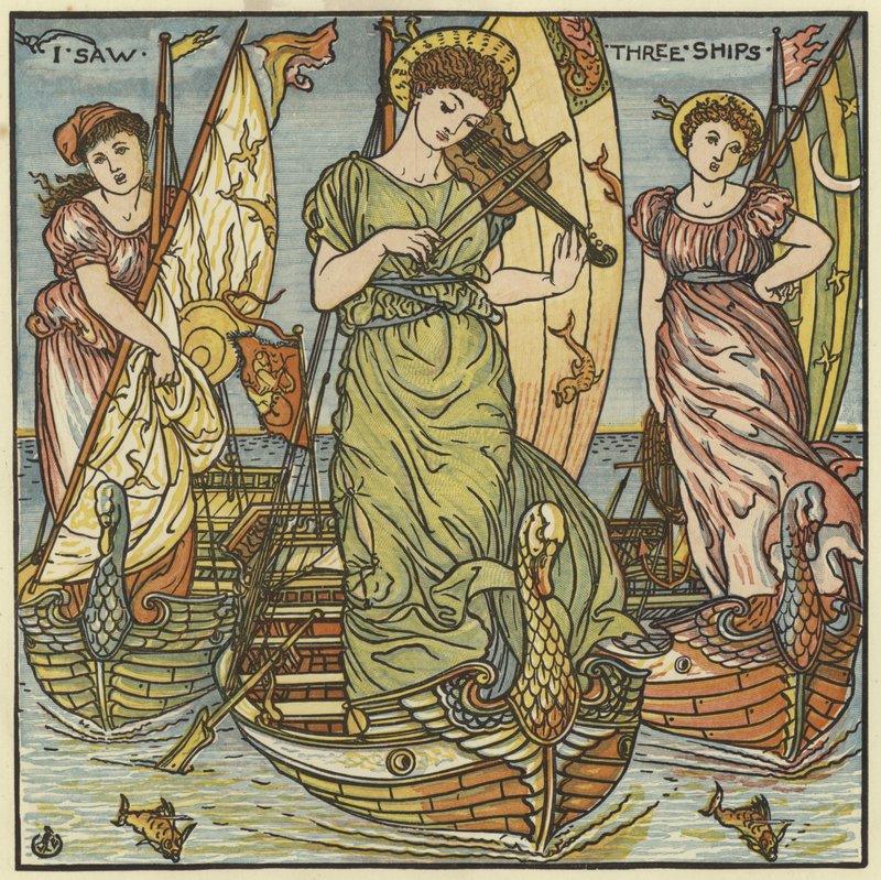 I Saw Three Ships by Walter Crane
