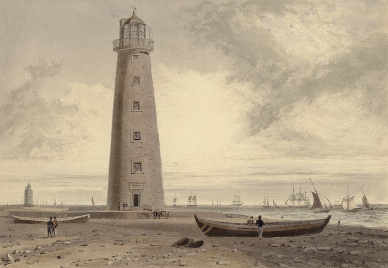 The Orford Ness Lighthouses, Suffolk by William Daniell