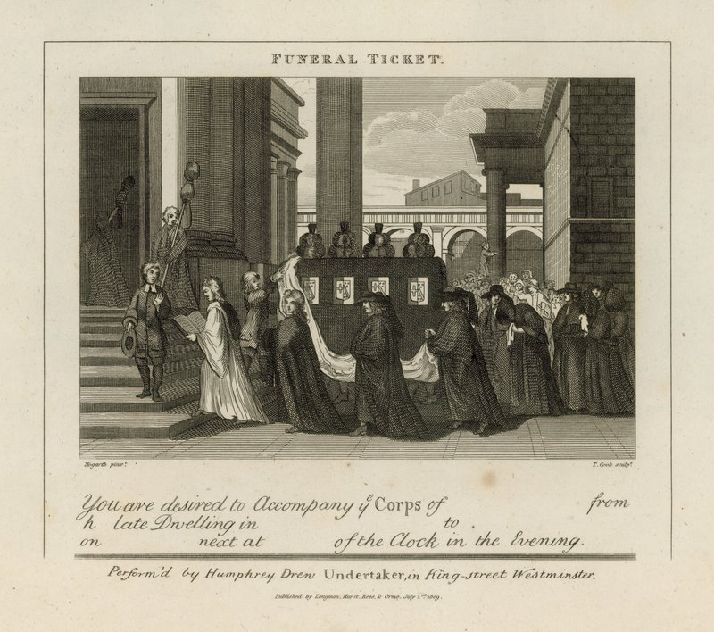 Funeral Ticket by William Hogarth