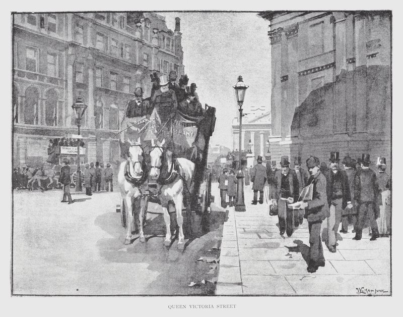 Queen Victoria Street by William Luker