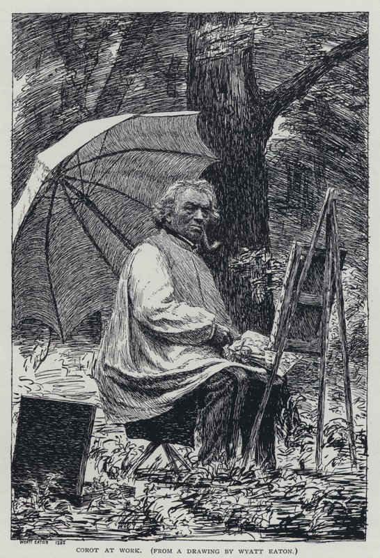 Corot at work by Wyatt Eaton