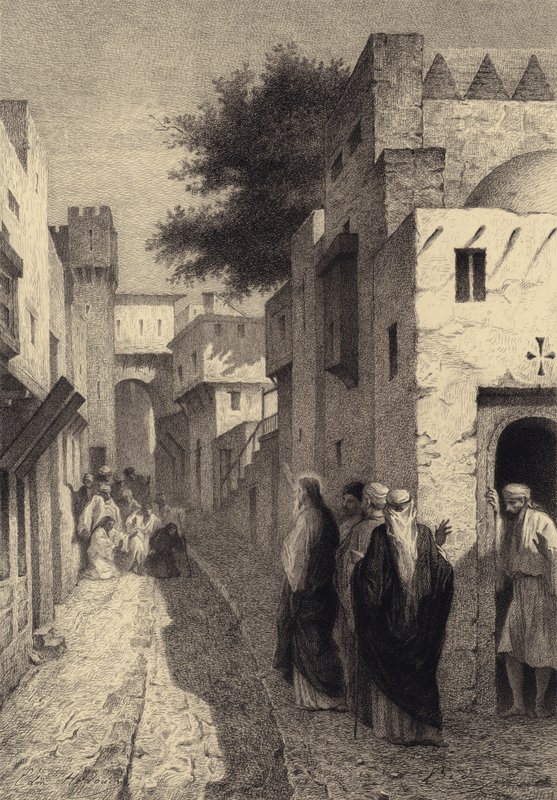 The Ten Lepers by after Albert Robida